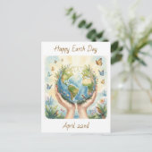 Happy Earth Day April 22nd   Postkarte (Stehend Vorderseite)