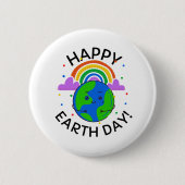 Happy Earth Day Button (Vorderseite)