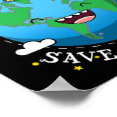 Happy Earth Day Dinosaur T-rex Kinder Junge Rettet Poster (Ecke)