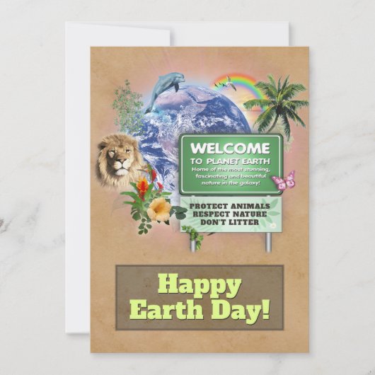 Happy Earth Day Feiertagskarte (Vorderseite)