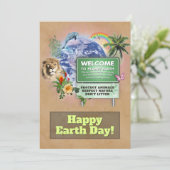 Happy Earth Day Feiertagskarte (Stehend Vorderseite)
