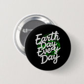 Happy Earth Day Funny Earth Day Kinder Kleinkind B Button (Vorne & Hinten)