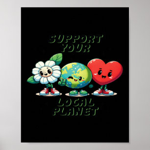 Happy Earth Day Funny Earth Day Kinder Kleinkind B Poster