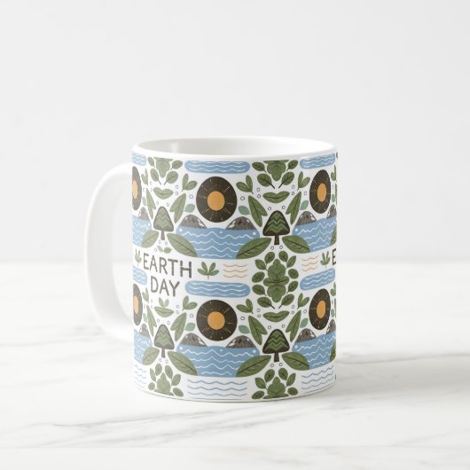Happy Earth Day-Geschenk Kaffeetasse (Vorderseite Links)