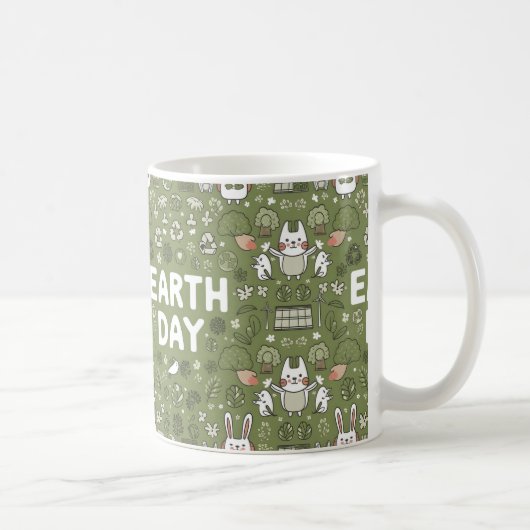 Happy Earth Day-Geschenk Kaffeetasse (Rechts)