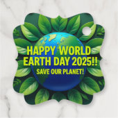 Happy Earth Day Geschenkanhänger (Rückseite)