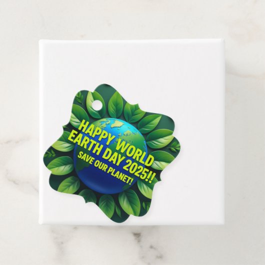 Happy Earth Day Geschenkanhänger (Beispiel)