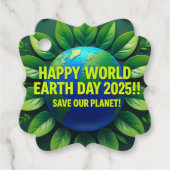 Happy Earth Day Geschenkanhänger (Vorderseite)