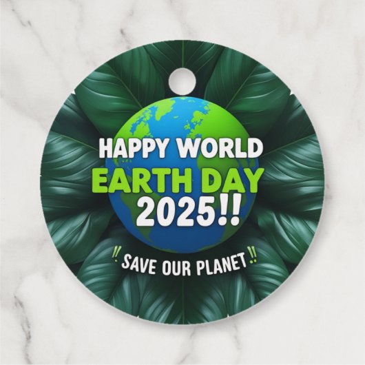 Happy Earth Day Geschenkanhänger (Rückseite)