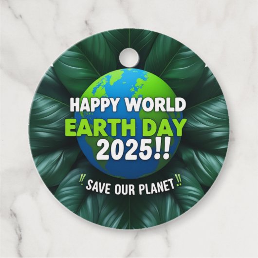 Happy Earth Day Geschenkanhänger (Vorderseite)