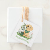 Happy Earth Day Golden Retriever Hundegarten Geschenkanhänger (Beispiel)