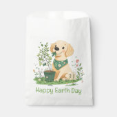 Happy Earth Day Golden Retriever Hundegarten Geschenktütchen (Vorderseite)