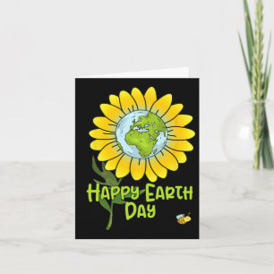Happy Earth Day Jeden Tag Sonnenblumen Kinder Lehr Karte