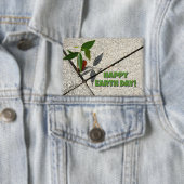 Happy Earth Day Maple Tree Seedling Button (Insitu)