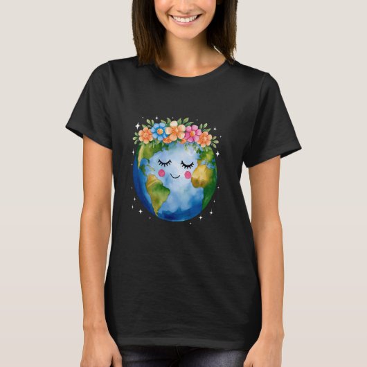 Happy Earth Day mit Blume Friedlich Earth Day Flo T-Shirt