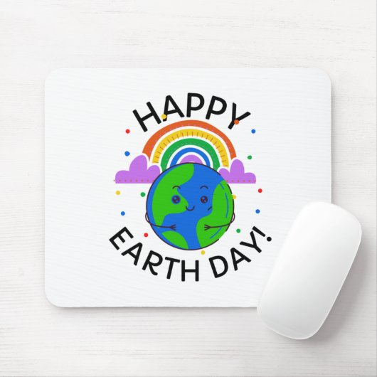Happy Earth Day Mousepad (Mit Mouse)