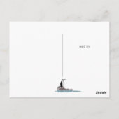 Happy Earth Day Pinguin und Planet Postkarte (Rückseite)