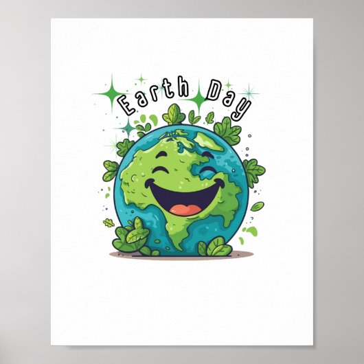 Happy Earth Day Poster Öko Holiday Geschenk (Vorne)