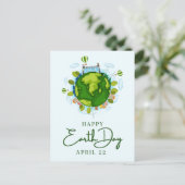 Happy Earth Day Postkarte (Stehend Vorderseite)