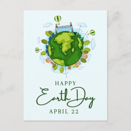 Happy Earth Day Postkarte (Vorderseite)