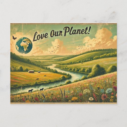 Happy Earth Day Postkarte (Vorderseite)