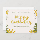Happy Earth Day Postkarte (Vorne/Hinten)