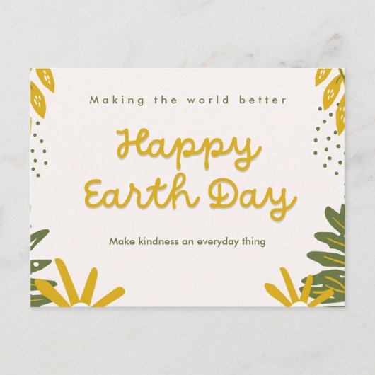 Happy Earth Day Postkarte (Vorderseite)