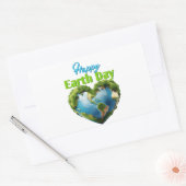 Happy Earth Day Rechteckiger Aufkleber (Umschlag)