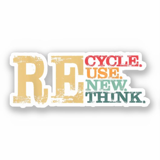 Happy Earth Day Recycle Wiederverwendung - Die Erd Aufkleber (Vorderseite)