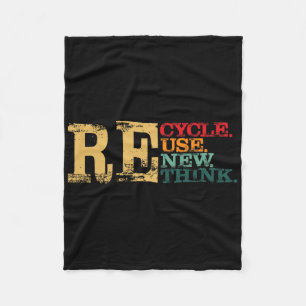 Happy Earth Day Recycle Wiederverwendung - Die Erd Fleecedecke