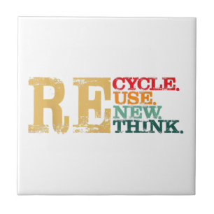 Happy Earth Day Recycle Wiederverwendung - Die Erd Fliese