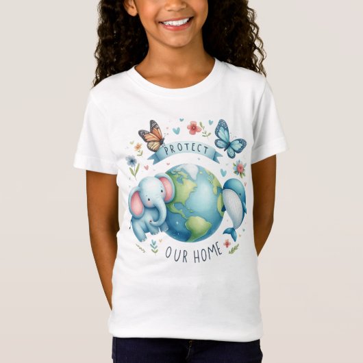 Happy Earth Day schützt unseren Zuhause Planeten E T-Shirt (Vorderseite)