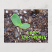 Happy Earth Day Seedling New Growth Postkarte (Vorderseite)