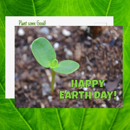 Happy Earth Day Seedling New Growth Postkarte