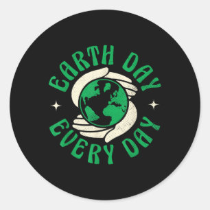 Happy Earth Day Shirt Niedlich Earth Day 2025 Men  Runder Aufkleber