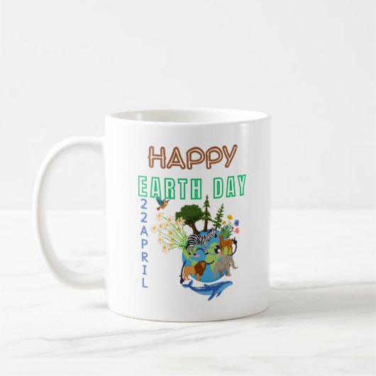 Happy Earth Day Tasse (Links)