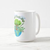 Happy Earth Day Tasse (VorderseiteRechts)