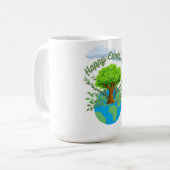 Happy Earth Day Tasse (Vorderseite Links)