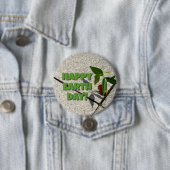 Happy Earth Day Tree nährt neues Wachstum Button (Beispiel)