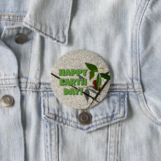 Happy Earth Day Tree nährt neues Wachstum Button (Beispiel)