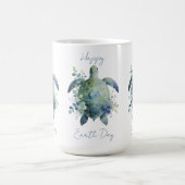 Happy Earth Day Turtle Design Kaffeetasse (Mittel)