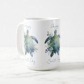 Happy Earth Day Turtle Design Kaffeetasse (Vorderseite Links)