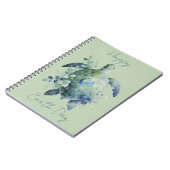 Happy Earth Day Turtle Design Notizblock (Linke Seite)