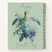Happy Earth Day Turtle Design Notizblock (Rückseite)