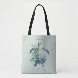 Happy Earth Day Turtle Design Tasche