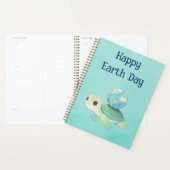 Happy Earth Day Turtle with Globe Planer (Anzeige)