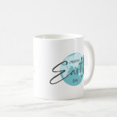 Happy Earth Day Typografie Kaffeetasse (VorderseiteRechts)