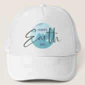 Happy Earth Day Typografie Truckerkappe (Vorderseite)