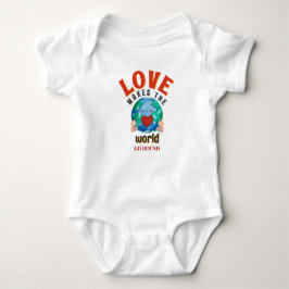Happy Earth Heart Liebe macht Welt zum Alltag Baby Strampler