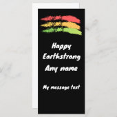 Happy Earthstrong Reggae Birthday Card (Vorne/Hinten)